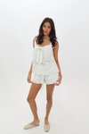 Olivia Bridal embroidered pyjama set - White