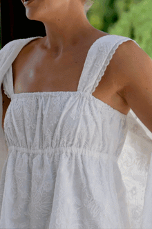  Brontë Embroidered Playsuit - Ivory