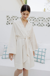 Kara Kimono Linen Robe - Oatmeal