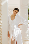 Camillo Bubble Wrap Midi Robe - White
