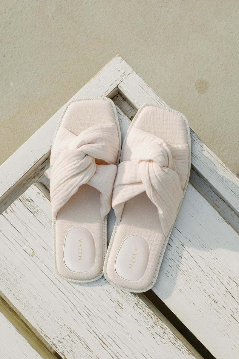 Mille Organic Bubble Cotton Knot Twist Slippers