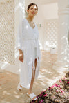 Camillo Bubble Wrap Midi Robe - White