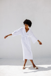 Bubble cotton kimono and slippers