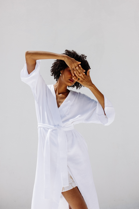 Meeka white robe