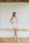 Aurora Frill Cami & Short PJ Set - White