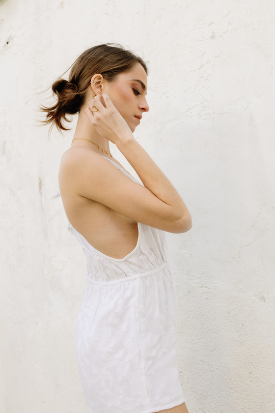 Isabella Bridal Playsuit - Coconut Cream