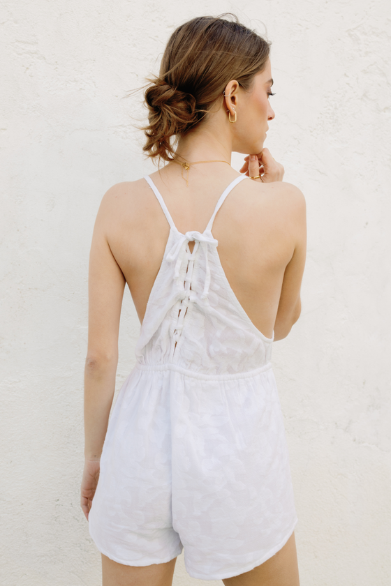 Isabella Bridal Playsuit - Coconut Cream