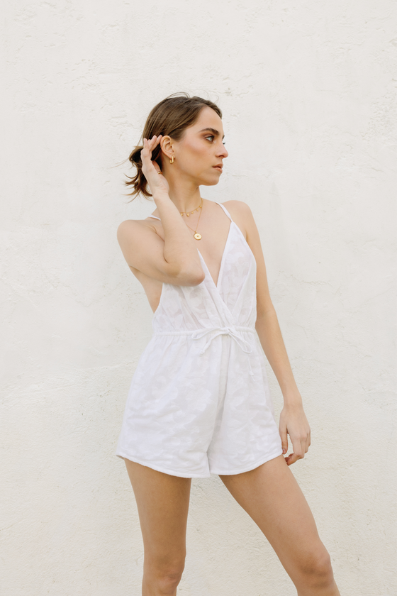 Isabella Bridal Playsuit - Coconut Cream