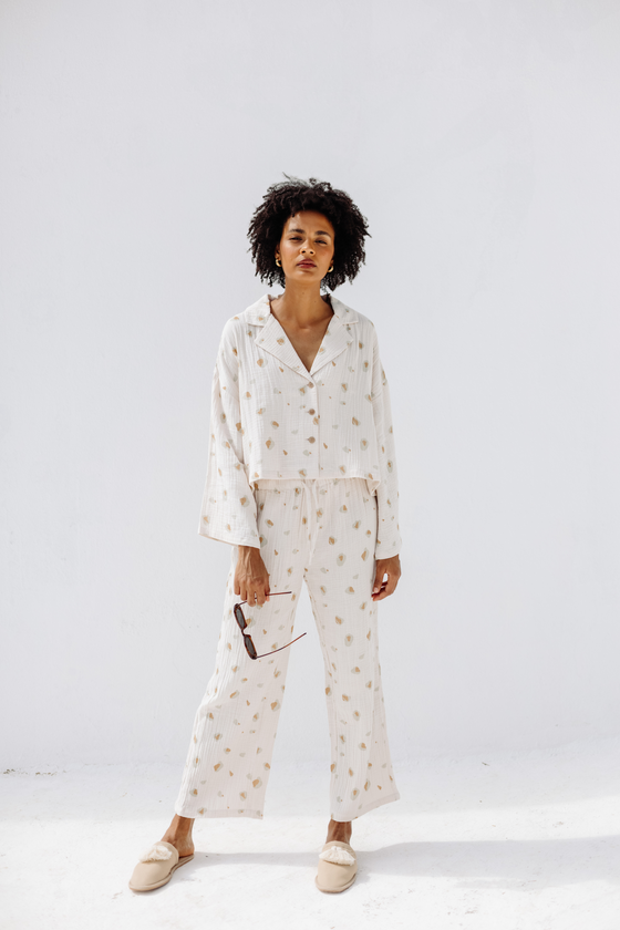 Leona Long Lounge Pyjamas Sage Nude Womens Pajamas Ladies