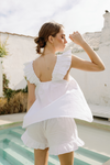 Athena Frill Pyjama Set - White