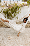 Leona Long Lounge Pyjamas - Sage & Nude