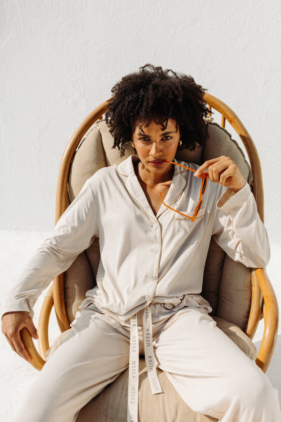 Maiya Organic Bamboo Pyjamas - Beige