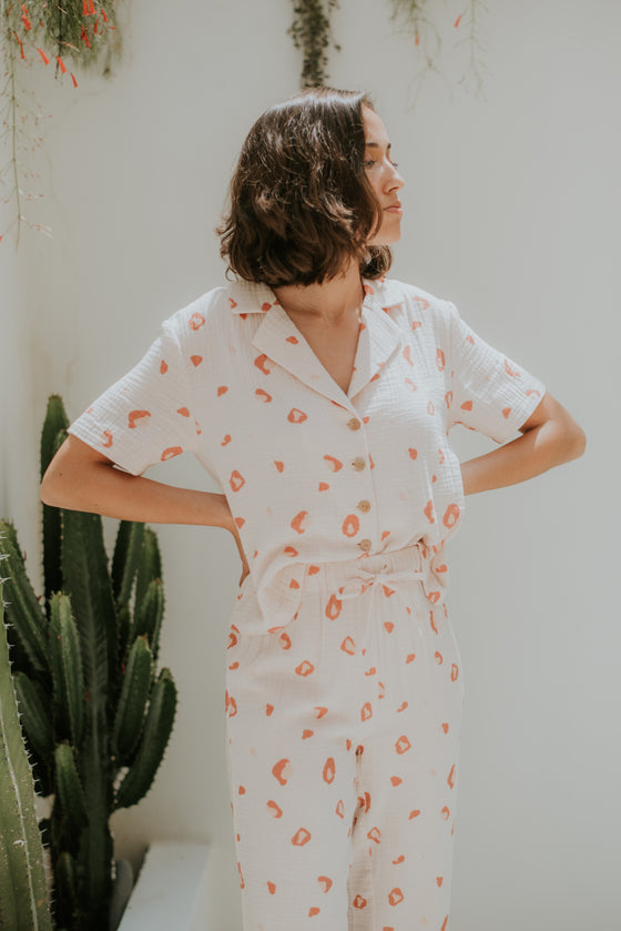 Leo Lounge Pyjamas - Nude