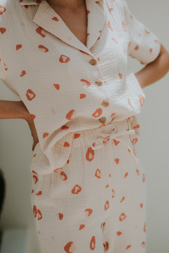 Leo Lounge Pyjamas - Nude